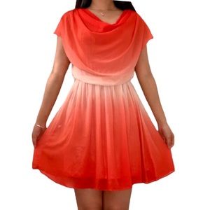Orange Gradient and Flowy Dress